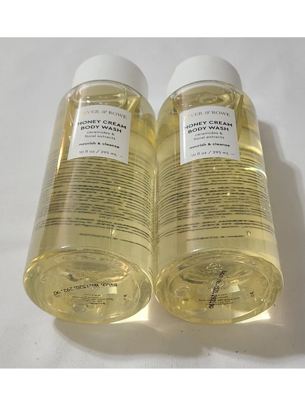 2pk River & Rowe Honey Cream Body Wash Ceramides Floral Extract Nourish 10oz NEW